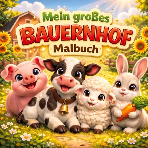 Mein großes Bauernhof-Malbuch