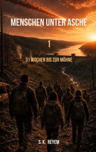 Menschen unter Asche