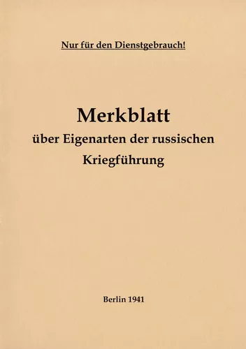 Merkblatt über Eigenarten der russischen Kriegführung 1941