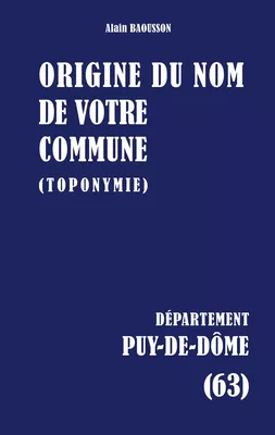 Origine du nom de votre commune