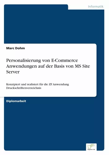 Personalisierung von E-Commerce Anwendungen auf der Basis von MS Site Server