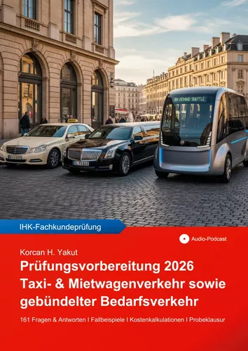 Prüfungsvorbereitung 2026 für Taxi- & Mietwagenverkehr sowie gebündelter Bedarfsverkehr