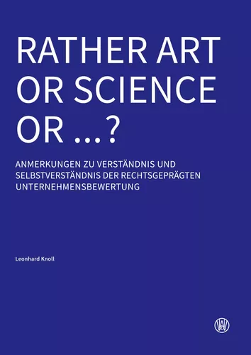 Rather Art or Science or ... ?