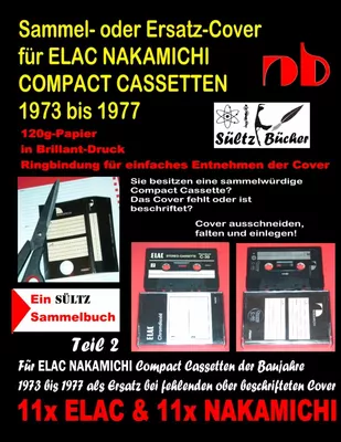 Sammel- oder Ersatz-Cover für ELAC NAKAMICHI COMPACT CASSETTEN 1973 bis 1977