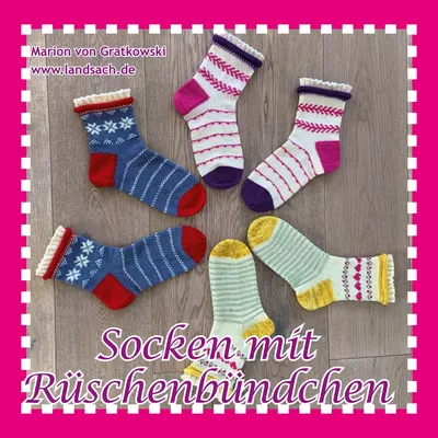 Socken mit Rüschenbündchen