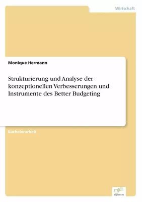 Strukturierung und Analyse der konzeptionellen Verbesserungen und Instrumente des Better Budgeting