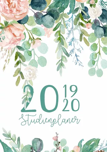 Studienplaner und Semesterkalender für 2019 - 2020 | Ein Studentenkalender und Studentenplaner, Terminplaner, Timer und Kalender für das Studium