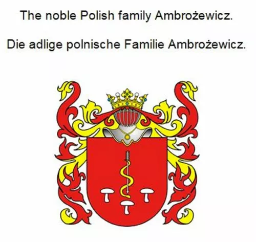 The noble Polish family Ambrozewicz. Die adlige polnische Familie Ambrozewicz.