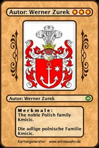 The noble Polish family Kmicic. Die adlige polnische Familie Kmicic.