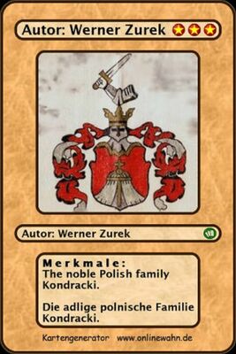 The noble Polish family Kondracki. Die adlige polnische Familie Kondracki.