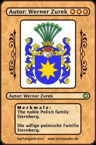 The noble Polish family Sternberg. Die adlige polnische Familie Sternberg.