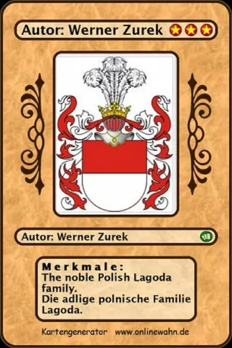 The noble Polish Lagoda family. Die adlige polnische Familie Lagoda.
