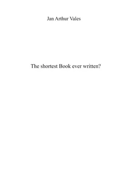 The shortest Book ever written?