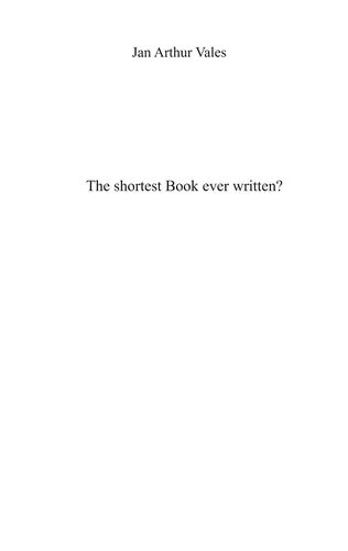The shortest Book ever written?