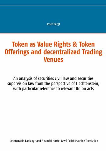 Tokenowe Prawa do Wartosci & Oferty Tokenowe i Zdecentralizowane Centra Handlowe