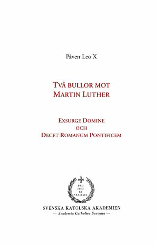 Två bullor mot Martin Luther
