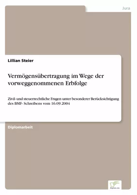 Vermögensübertragung im Wege der vorweggenommenen Erbfolge