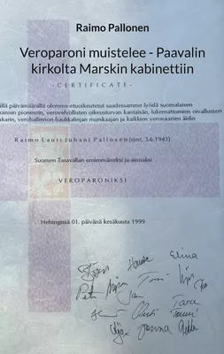 Veroparoni muistelee