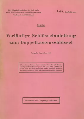 Vorläufige Schlüsselanleitung zum Doppelkastenschlüssel