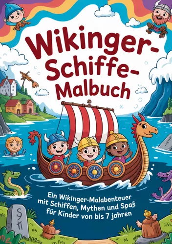 Wikinger-Schiffe Malbuch