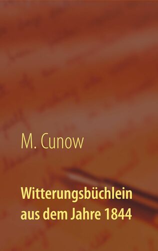 Witterungsbüchlein aus dem Jahre 1844