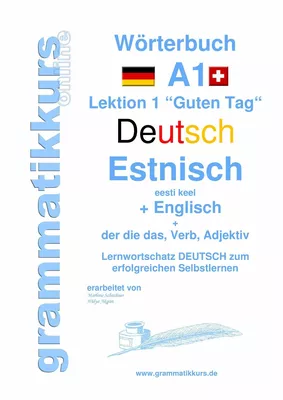Wörterbuch Deutsch - Estnisch - Englisch  Niveau A1