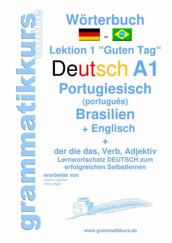 Wörterbuch Deutsch -  Portugiesisch (Brasilien) - Englisch Niveau A1