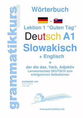 Wörterbuch Deutsch - Slowakisch -  Englisch Niveau A1