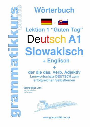 Wörterbuch Deutsch - Slowakisch - Englisch Niveau A1