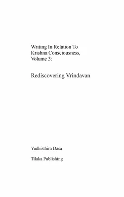 Writing in relation to Krishna consciousness, volume 3