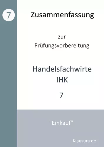 Zusammenfassung zur Prüfungsvorbereitung Handelsfachwirte IHK